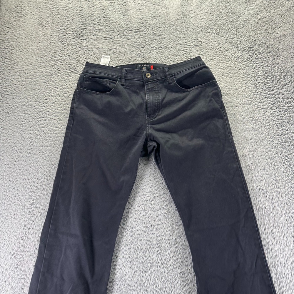 Dockers All-Season Tech Pant Men's 32x32 Black Cotton Chino Straight Leg Preppy